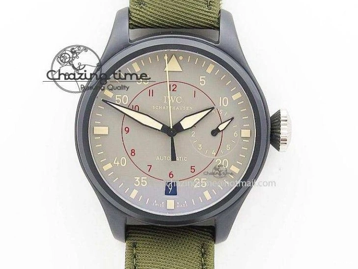 MIROTIME 1230 BestValue Mark XVIII IW328101 Black Ceramic M+F 1:1 Best Edition Blue Dial on Blue Nylon Strap A 7058